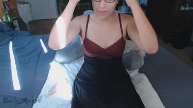 Hairy armpits purple bra upskirt tease (Darling Rosette)