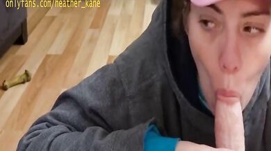 Sucking on His Balls till He Cums All Over Himself - Heather Kane