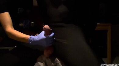 Femdom Milking Hard Dick With Oil And Gloves - Trailer