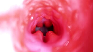 Extreme close up of a big cock in a sloppy wet sweet hole!