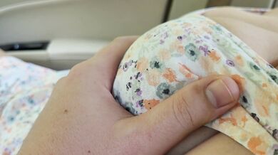 Beautiful Babe in Sundress allows Me Touching Her Tits and Pussy