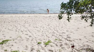 on a public beach jerking off my dick in anticipation of sex