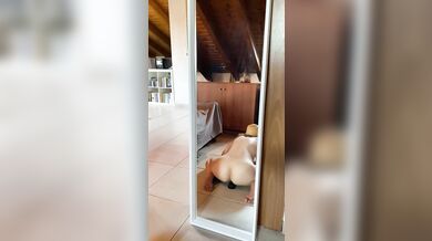 Fucking all over my black dildo ????????