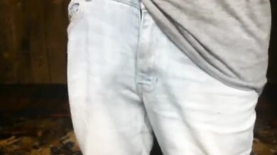 ZIPPED OUT MY TROUSER JUST TO STROKE MY COCK