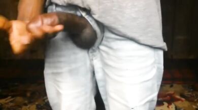 ZIPPED OUT MY TROUSER JUST TO STROKE MY COCK