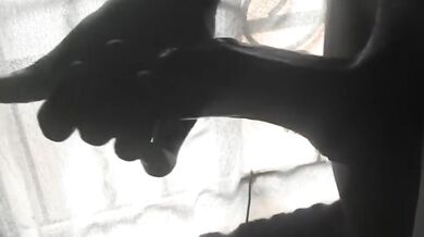 ALMOST SEEN BY A NEIGHBOR WHILE JERKING BY THE WINDOW