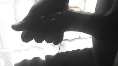 ALMOST SEEN BY A NEIGHBOR WHILE JERKING BY THE WINDOW