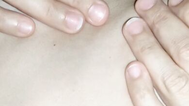 Stretched his wife's ass with his fingers and entered the anal with a big dick