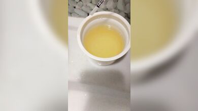 Girl Pissing in a glass and in the toilet, or in your mouth ;) Day 5 of the ovulation test