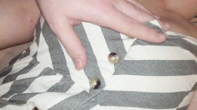 Girl in Vintage Dress and Big Tits let Me Play with Her Niples