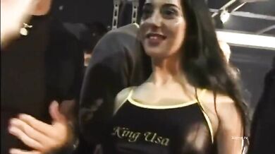 Nasty girl gangbanged wildly by excited men in public (Alberto Rey, Billy Boston, Carmen Vera, Olivier Sanchez, Rocco Siffredi)