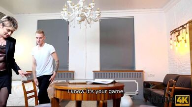 TUTOR4K Guy steals tutors glasses and with ease seduces mature woman