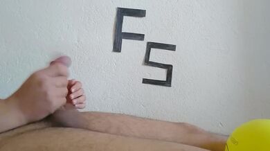 I put a condom on my dick and fuck the balloon - sex toys