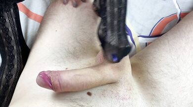 Girlfriend caresses dick with her feet in black socks and does the best handjob in oil