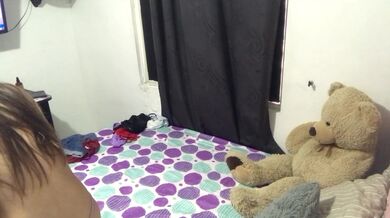 She shows her boyfriend that she will go to dinner with her family without underwear, with a very ho