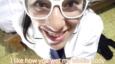 POV A CUMSLUT STUDENT, ROUGHT SLOPPY BLOWJOB AND PLAYING WITH CUM