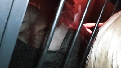 Mike fucking TGirl Gigi and April in the cage at SheWorld