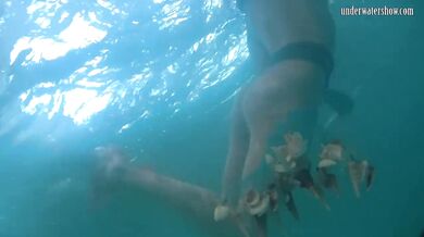 Super hot underwater swimming babe Rusalka