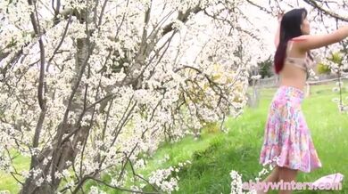 Watch This JAV Cunt Stripping Outdoor In Woods