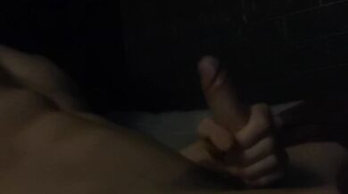 Quiet night masturbation by firelight