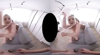 Blonde Gets Spitroasted