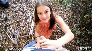 Ellie Eilish Twirls In The Park And Flashes Her Pussy