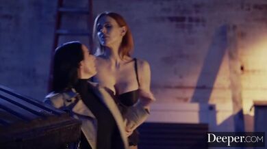 Deeper. Brooklyn Gray Aggressive DP Behind Dumpster porn