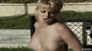 Blondie Banged On Poolside
