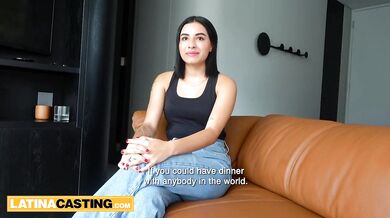 Cute Latina Teen Comes To Modeling Casting Not Wearing Panties