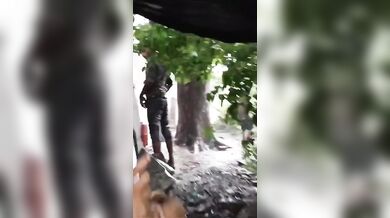 Paid Randi Outdoor Sex With Condom Burst Screw