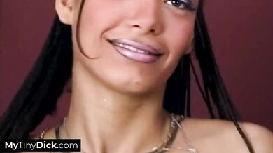 A sexy babe masturbates and fingers her own tight pussy