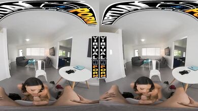 VIRTUAL PORN - Smoking Hot Babe Cassie Del Isla Gives Filthy Rich A Proper Anal French Lesson