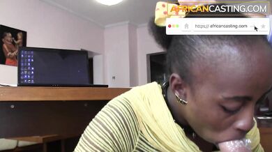 Black Office Sub Slut Gets A Sloppy Throat Fuck