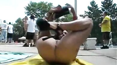 Flexible amateur naked in public