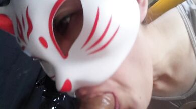 4k フェラ 超近距離撮影　 高画質 お手本のようなフェラ 精子をちんこになすりつけ アングル４