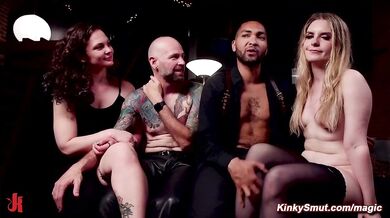 Slave is punished and penetrated by big boobs MILF mistress