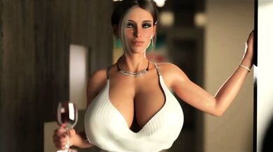 Boosty Mommy Knows Help - Curvy Mature MILF Assist With Hand, But Lover Takes Her Fully, Finishing On Her Ample Chest In Cartoon