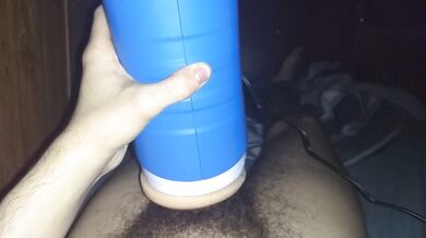 Skinny Cums Hard Using Autoblow 2