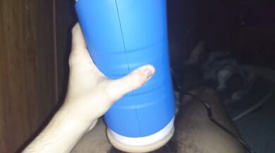 Skinny Cums Hard Using Autoblow 2