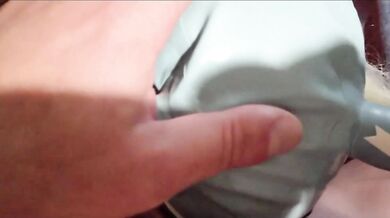 Milf blowjob POV with my beautiful body covered only by pantyhose and heels, mask with pigtails