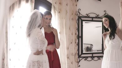 A Quick Threesome Before The Wedding - Bella Rolland