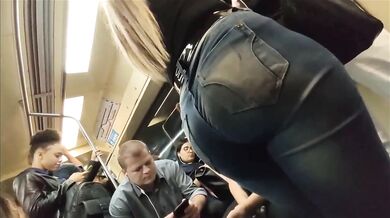 candid perfect meaty ass blonde in tight jeans