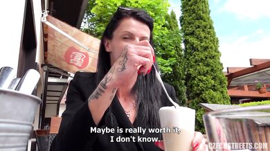 Czech Streets 129 - Roca – MILF walking on public with vibrator