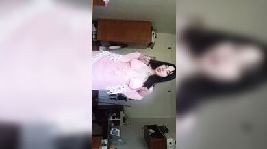 A beautiful woman stripped naked for a horny audience.