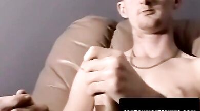 Black amateur pre cum cock stroking for oral cleanup