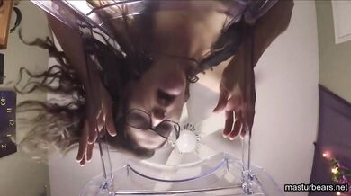 Riley 19 masturbates with boyfriend's cum