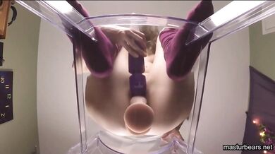 Riley 19 masturbates with boyfriend's cum