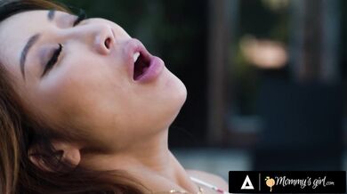 MOMMY'S GIRL - PAWG MILF Slimthick Vic Fucks Busty Stepdaughter Nicole Doshi During Pool Day