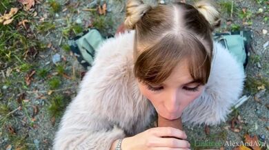 Hot Nympho GF Gives Outdoor Blowjob and Gets Cumshot Facial - Canadian Wilderness - AlexAndAva - 4K