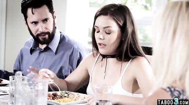 Teen Kimber Woods prepared her bubble butt for anal to her stepdad porn